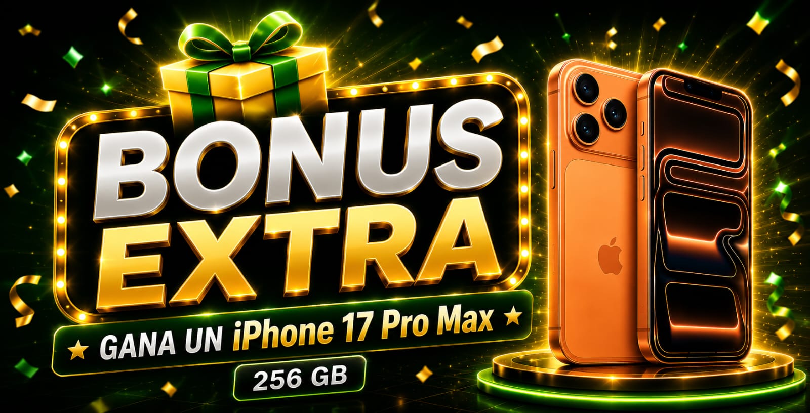 Bonus Extra &middot; Gana un iPhone 17 Pro Max 256 GB